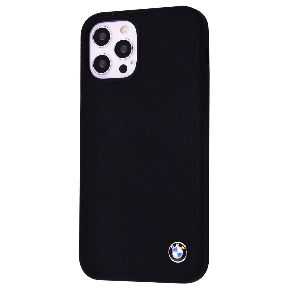

Чехол с мягкой подкладкой PRC Silicone BMW Case iPhone 12/12 Pro black Черный