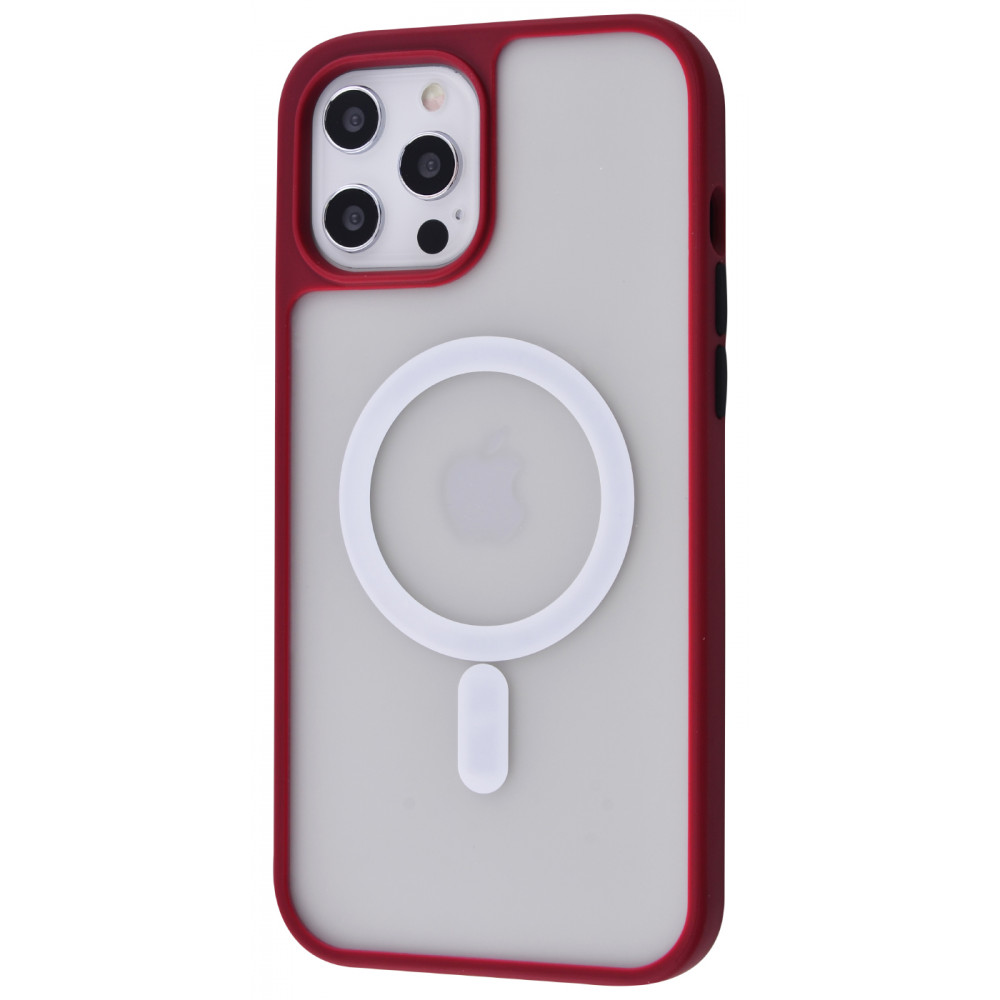 

Чехол с поддержкой magsafe матовый PRC Shadow Matte Case with MagSafe (PC+TPU) iPhone 12 Pro Max red Красный