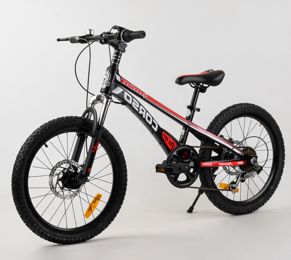 

Детский спортивный велосипед 20’’ CORSO «Speedline» MGS магниевая рама, 7 скоростей, собран на 75% Черн-красный
