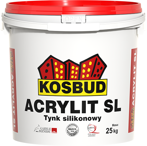 

Штукатурка силиконовая, KOSBUD ACRYLIT-SL, барашек, база, ведро 25 кг