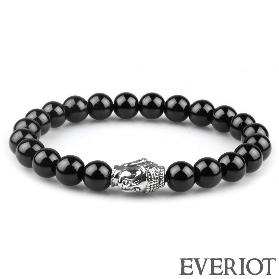 

Браслет Everiot STB-MJ-1725 из оникса с головой Будды