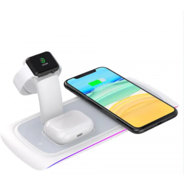 

Беспроводное зарядное устройство Wireless Charger N33 (3 in 1) — White (Белый)