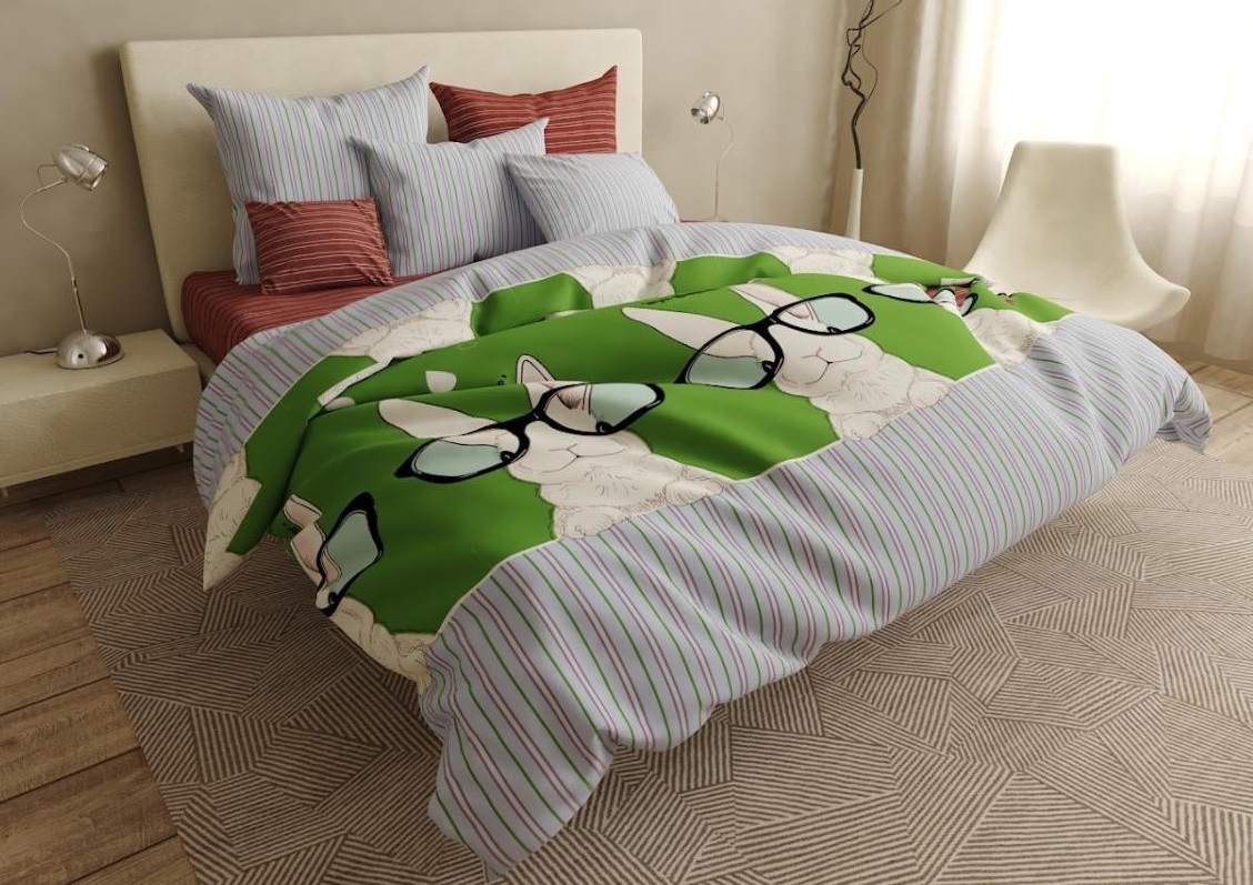 

Пододеяльник MirSоn Бязь 17-0570 Cool rabbit 160 х 220