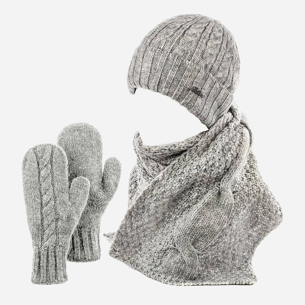 

Комплект (шапка + перчатки + шарф) Hattson SHH-04 Жемчуг