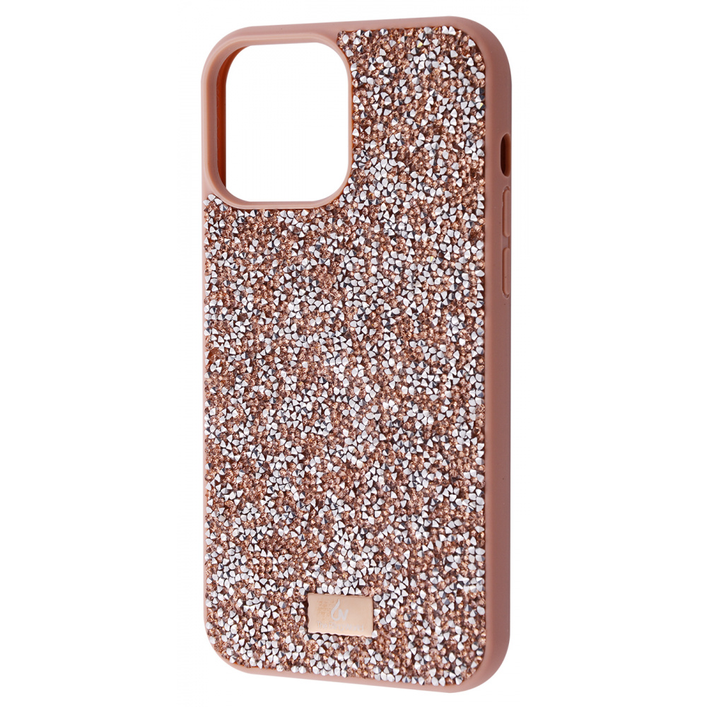 

Чехол Bling World ROCK DIAMOND iPhone 13 mini rose gold Розовый Золотой N333670023