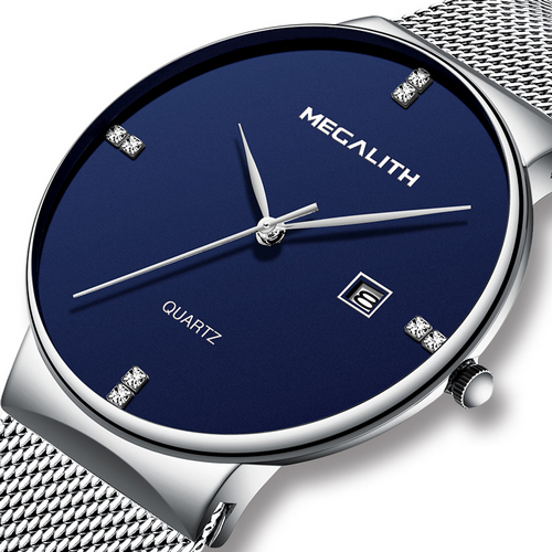 

Наручные часы Megalith 0047M-3 Silver-Blue Diamonds