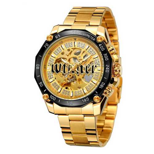

Наручные часы Winner 8186 Big Diamonds Gold