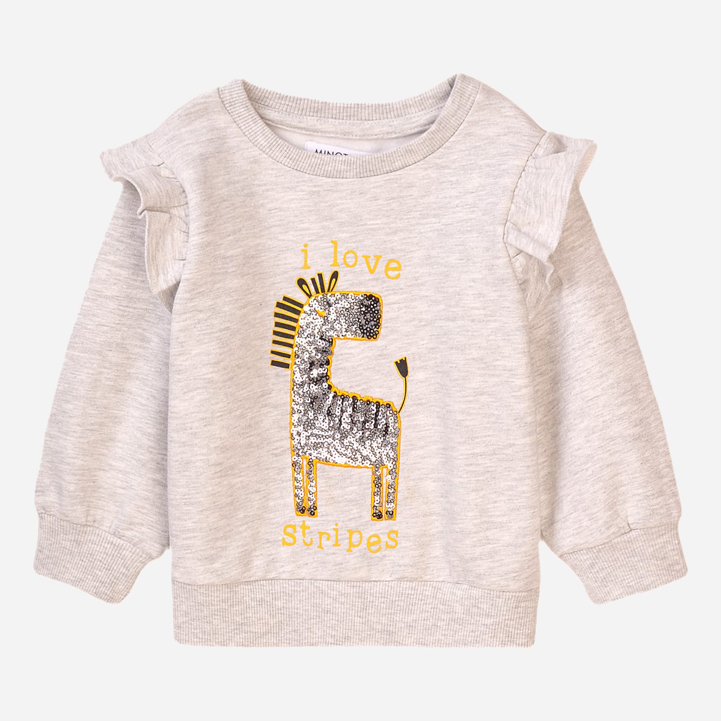 

Свитшот Minoti Zebra 8 33942JNR 104-110 см Серый