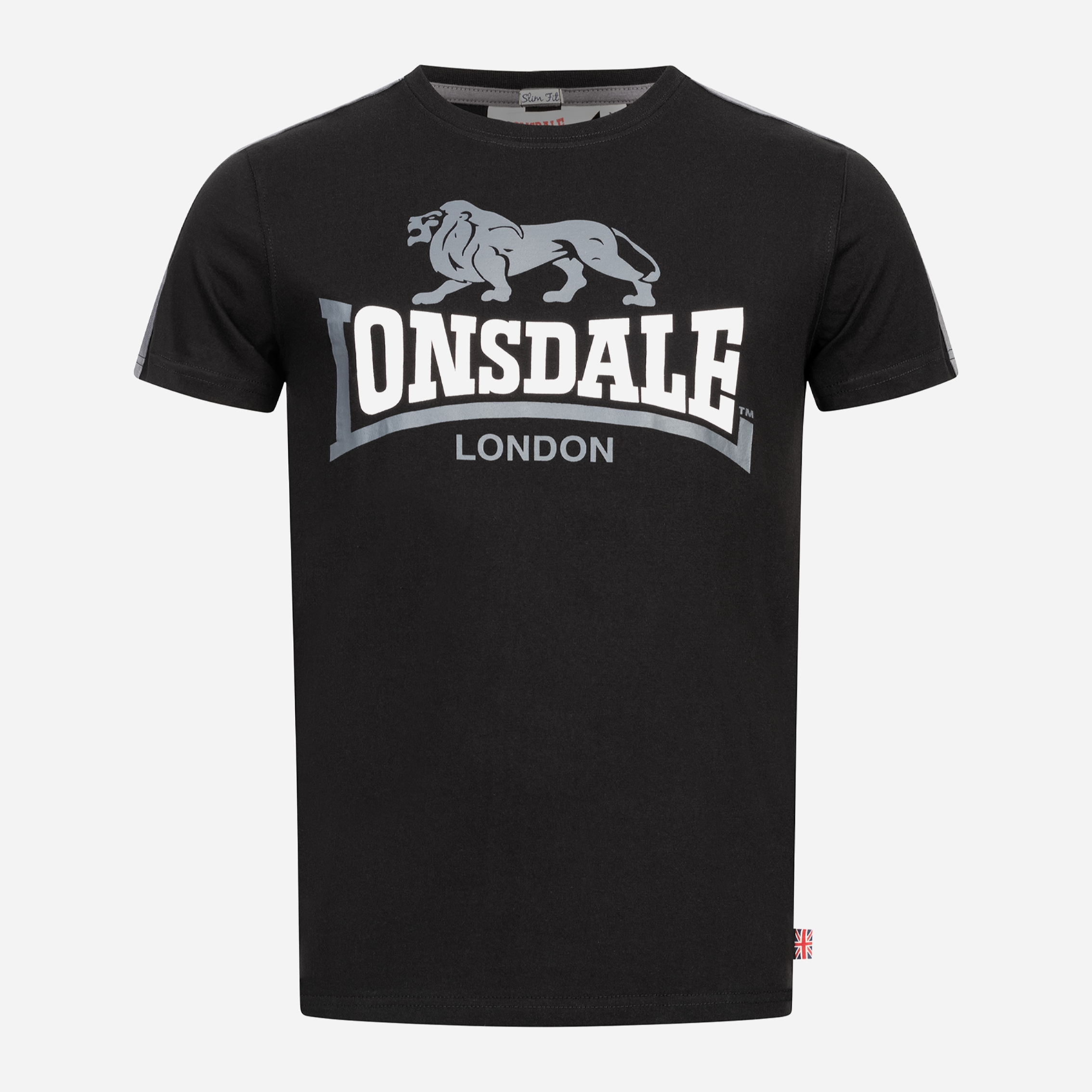 

Футболка Lonsdale BULVERHYTHE 117120-8167 S Black/White/Grey