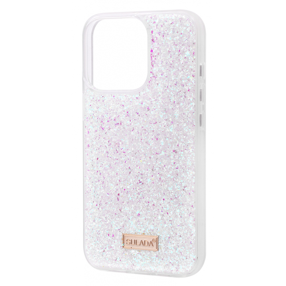 

Чехол-накладка с камнями и блёстками SULADA Color Diamond iPhone 13 pink Розовый
