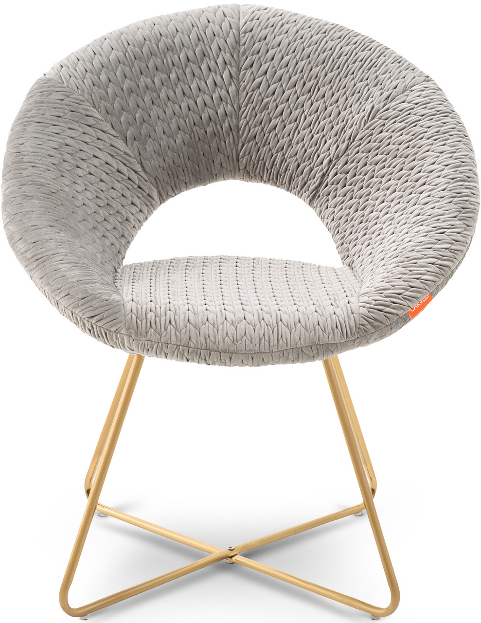 

Стул обеденный бархатный серый silver décor velvet BAGEL Carveli