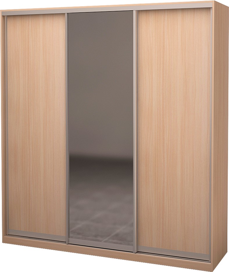 

Шкаф-купе трехдверный Roko 239.2x242x60 см ДСП + Зеркало Дуб молочный