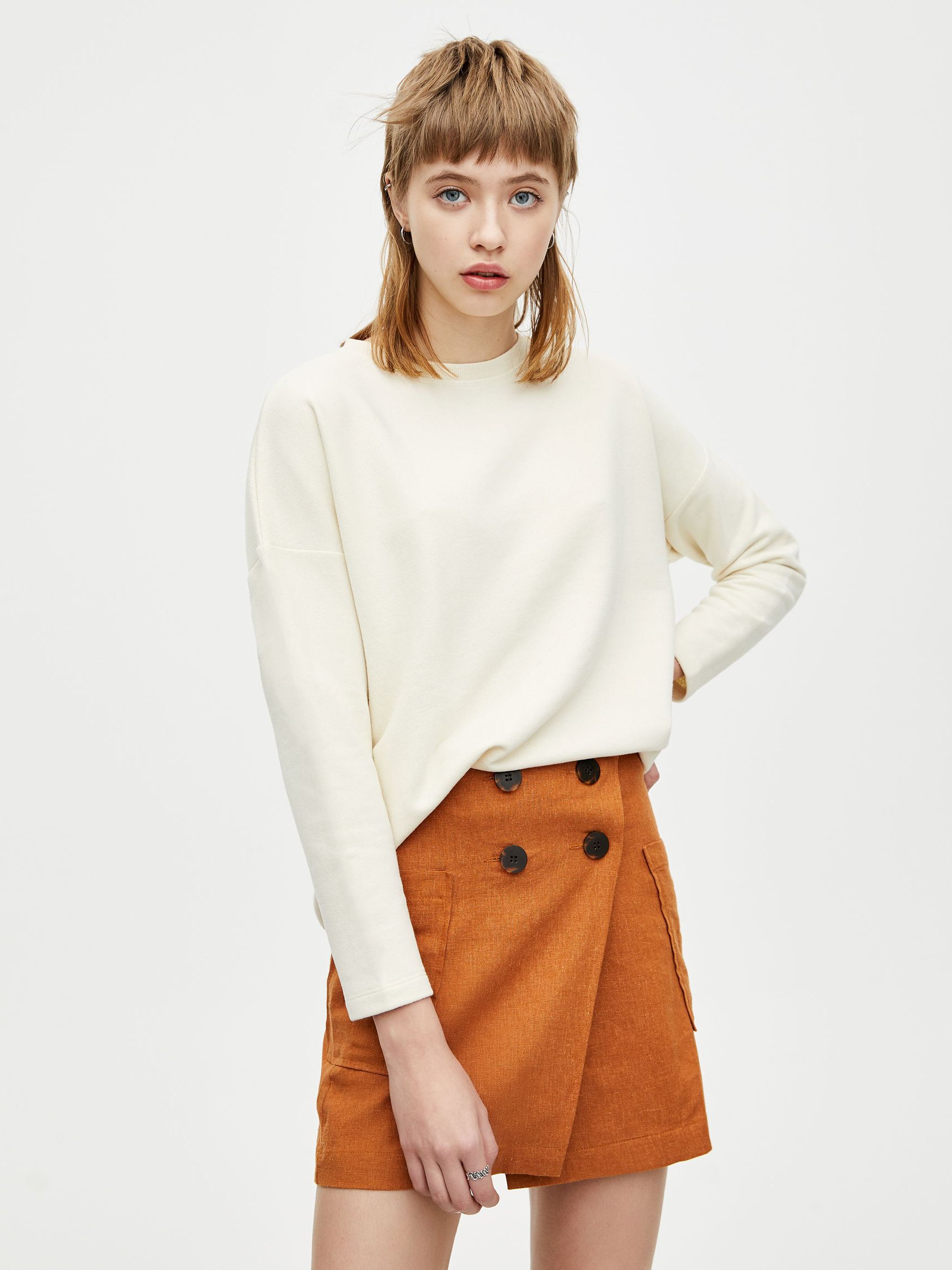 

Свитшот Pull & Bear 5590339779b26 XS Бежевый
