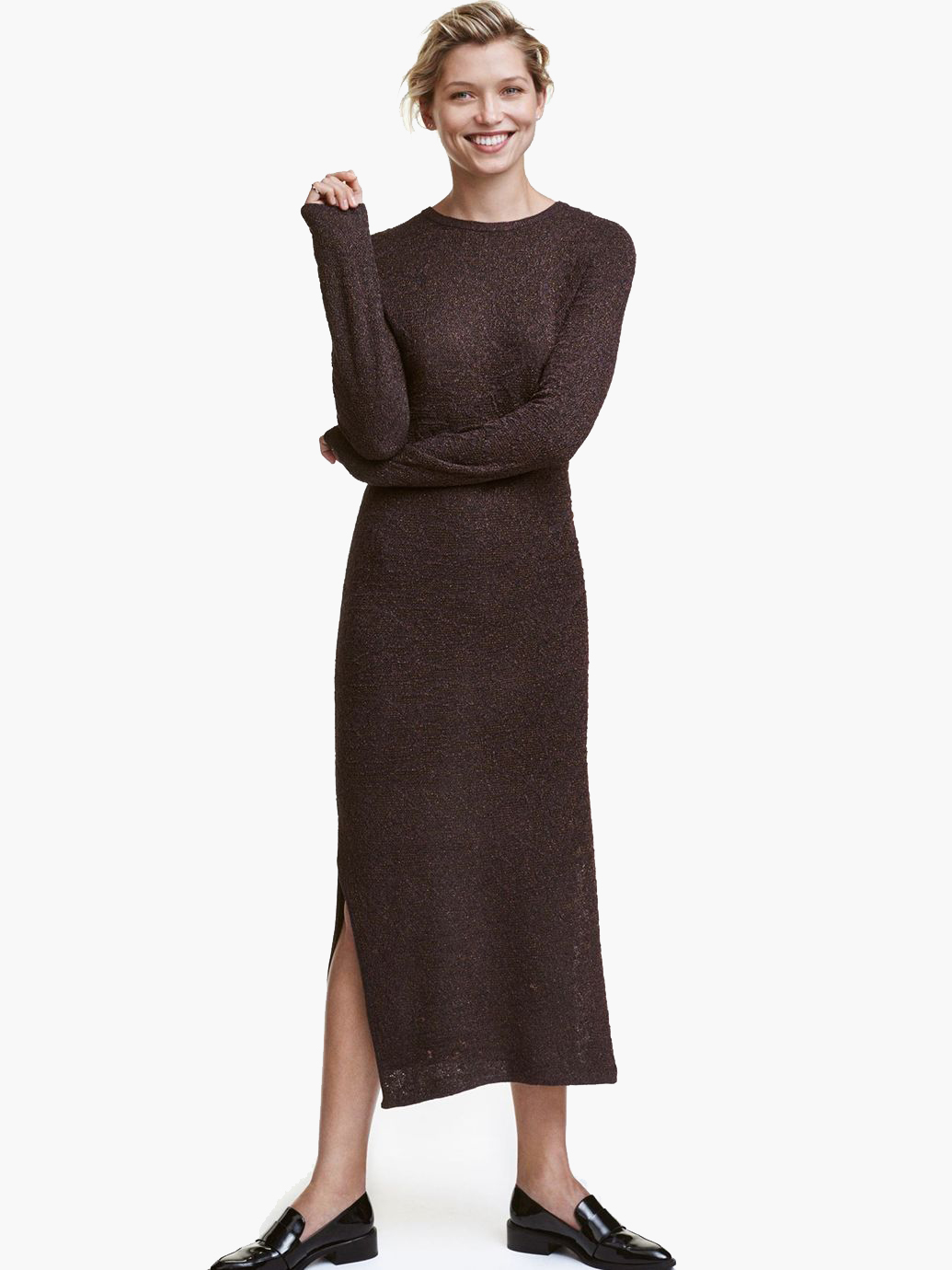 

Платье H&M 423007b27 XS Коричневое