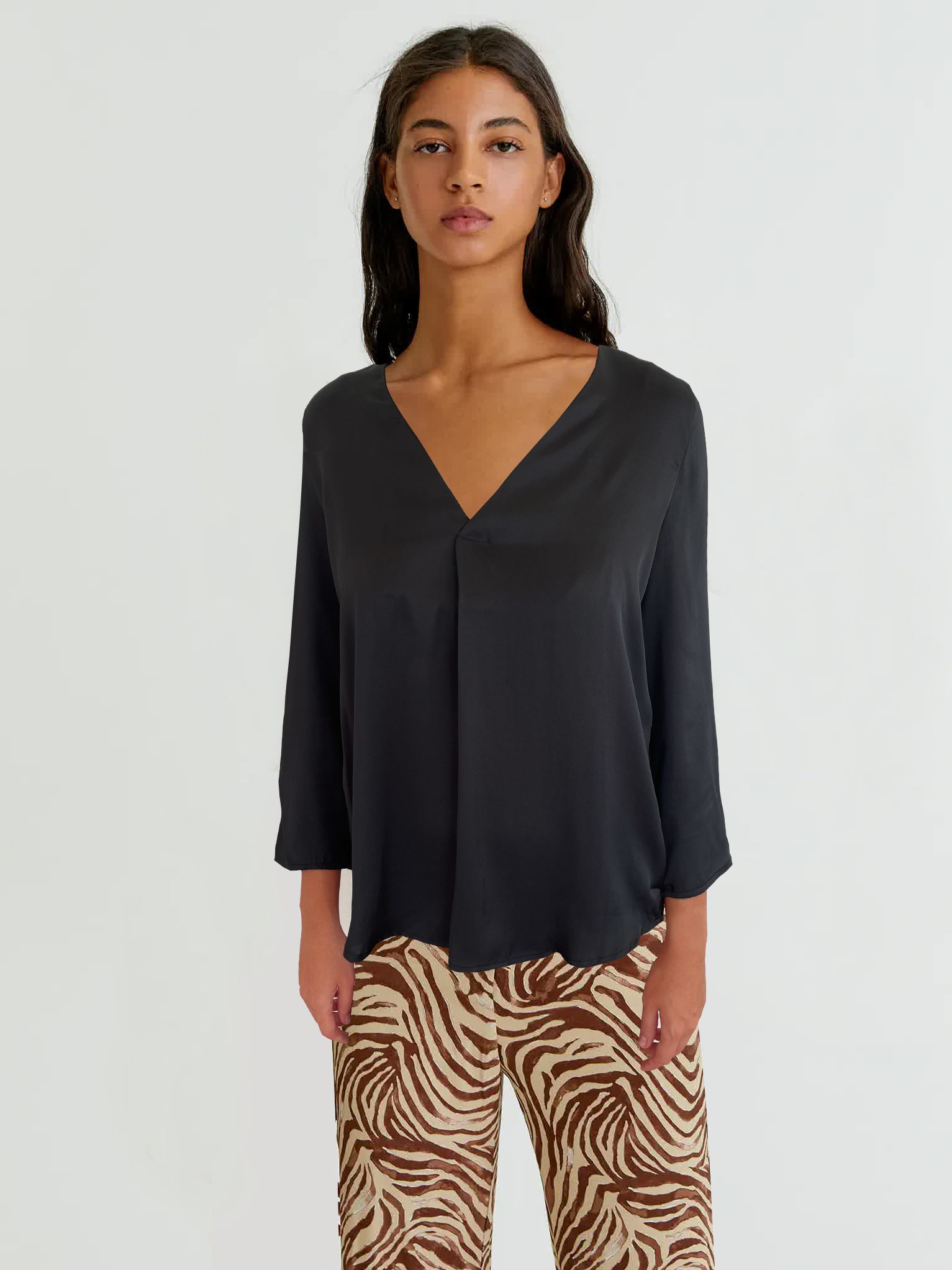 

Блузка Pull & Bear 5470215b29  Черная, Блузка Pull & Bear 5470215b29 S Черная