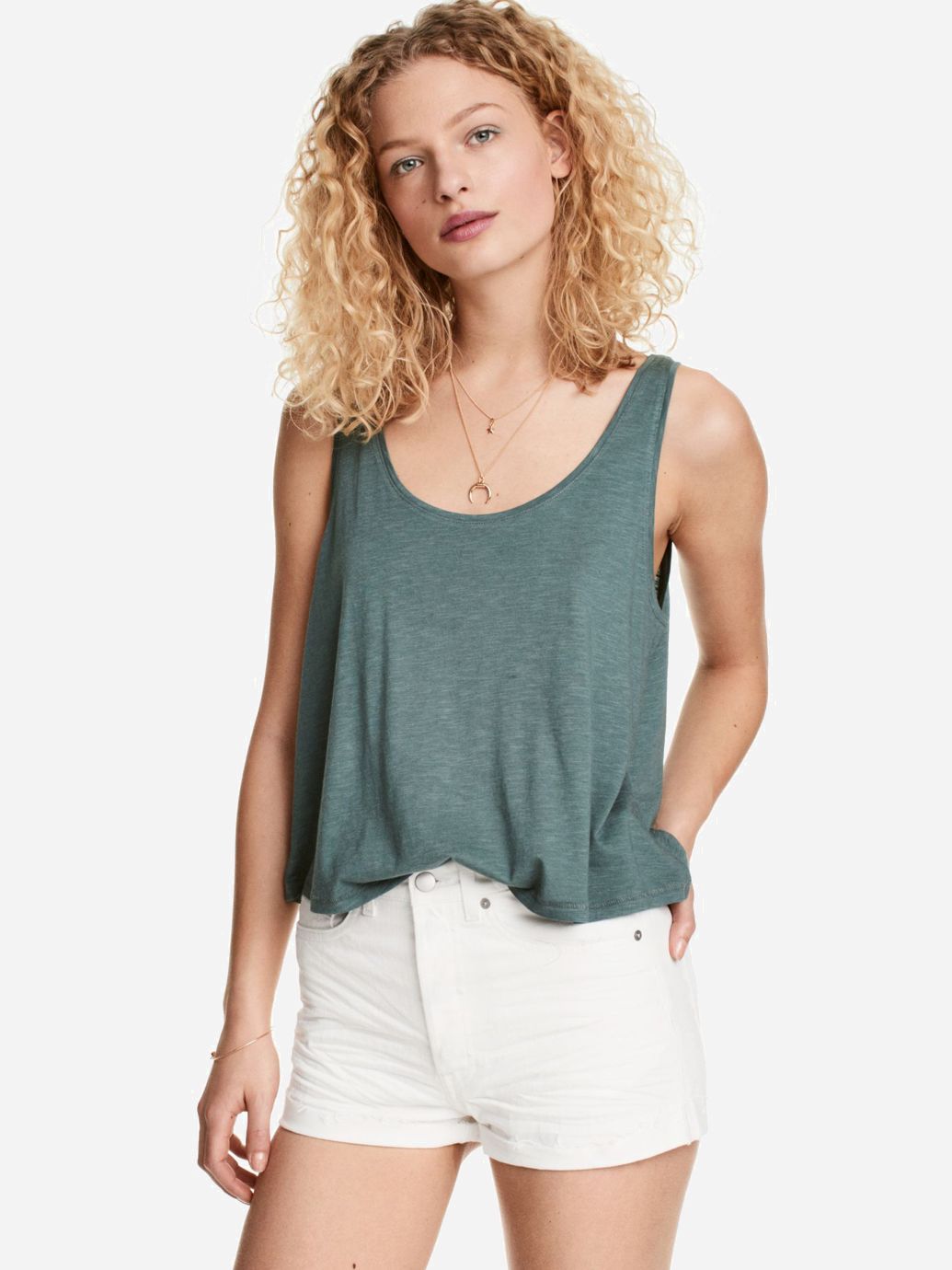 

Майка H& 2183545b33  Зеленая, Майка H&M 2183545b33 M Зеленая
