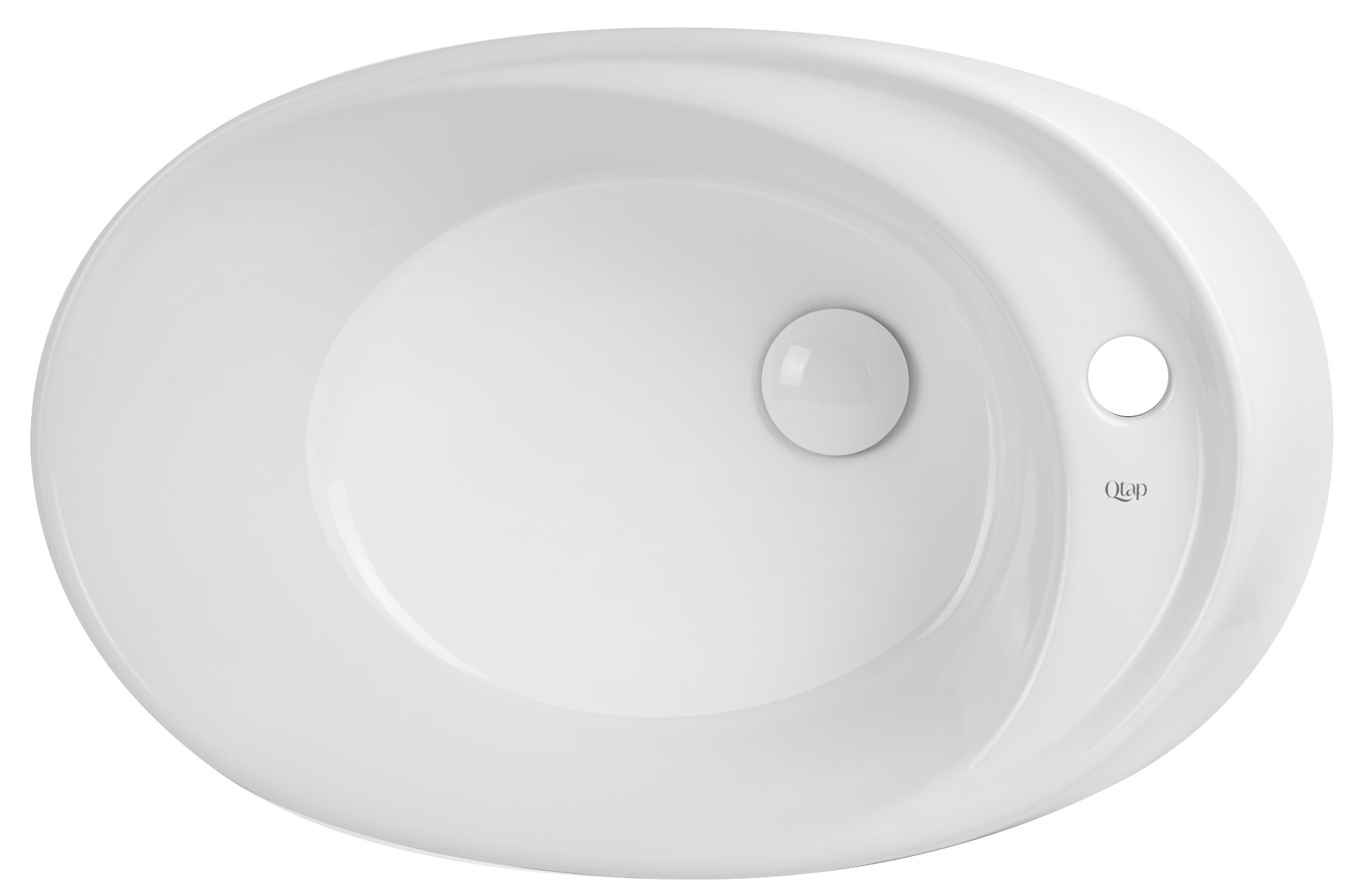 

Раковина Qtap Scorpio White с донным клапаном QT14111037W