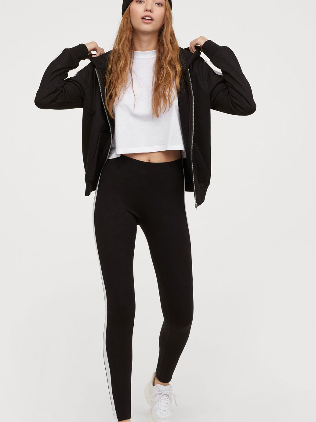 

Спортивные леггинсы H&M 189616b35 XL Черные