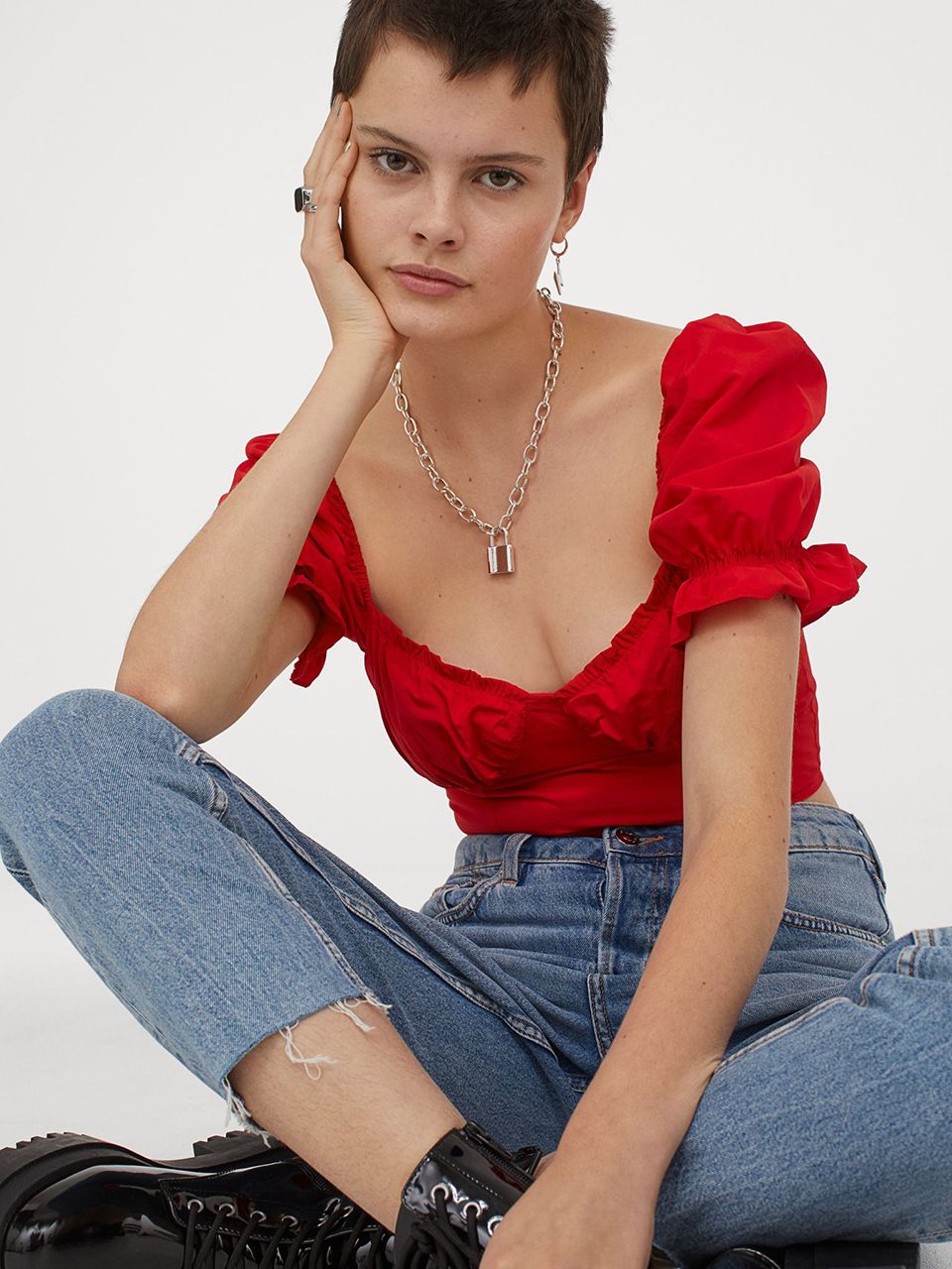 

Топ H&M 933675b36 40 Красный