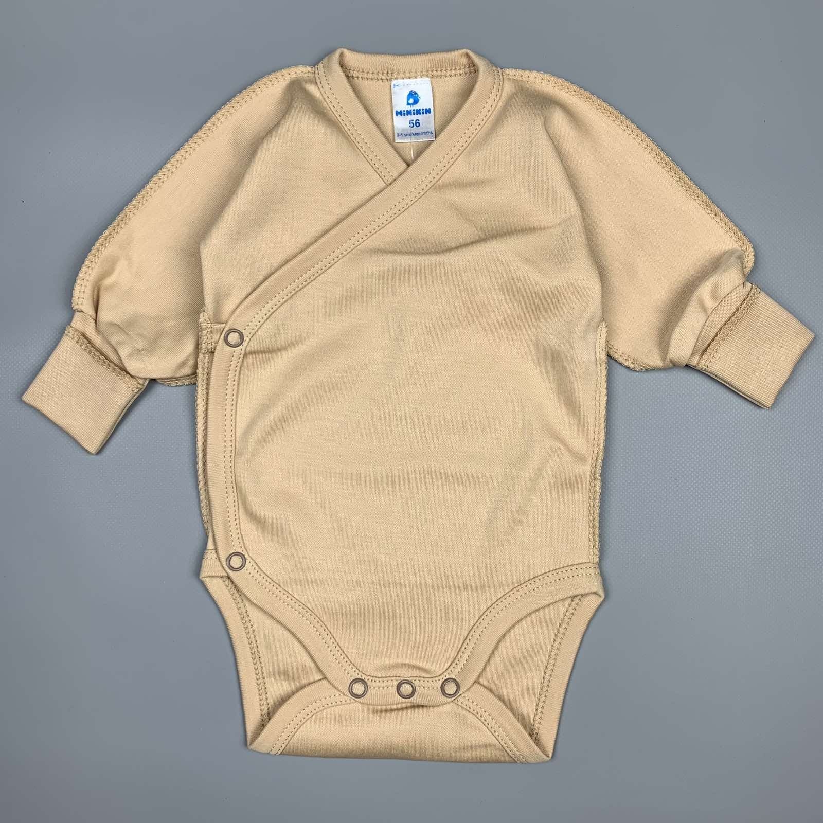 

Боди распашонка для новорождённых MINIKIN 62 бежевый