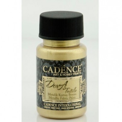 

Акриловая краска металлик для ткани Dora Textil Metallic Fabric Paint Cadence Белое золото 50 мл