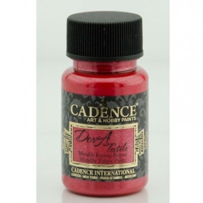 

Акриловая краска металлик для ткани Dora Textil Metallic Fabric Paint Cadence Красный 50 мл