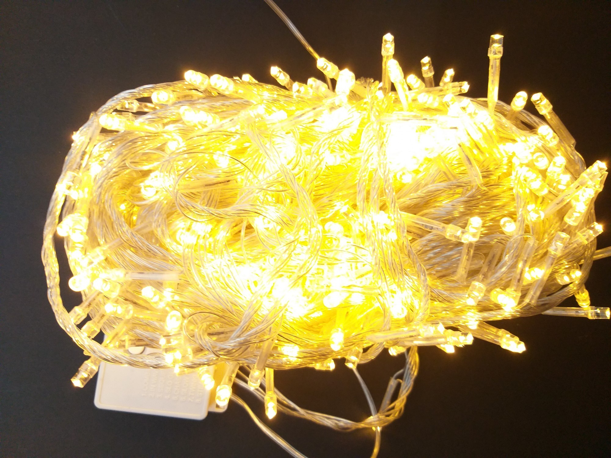

Светодиодная гирлянда прозрачный провод 500 LED 35 м. Белый теплый