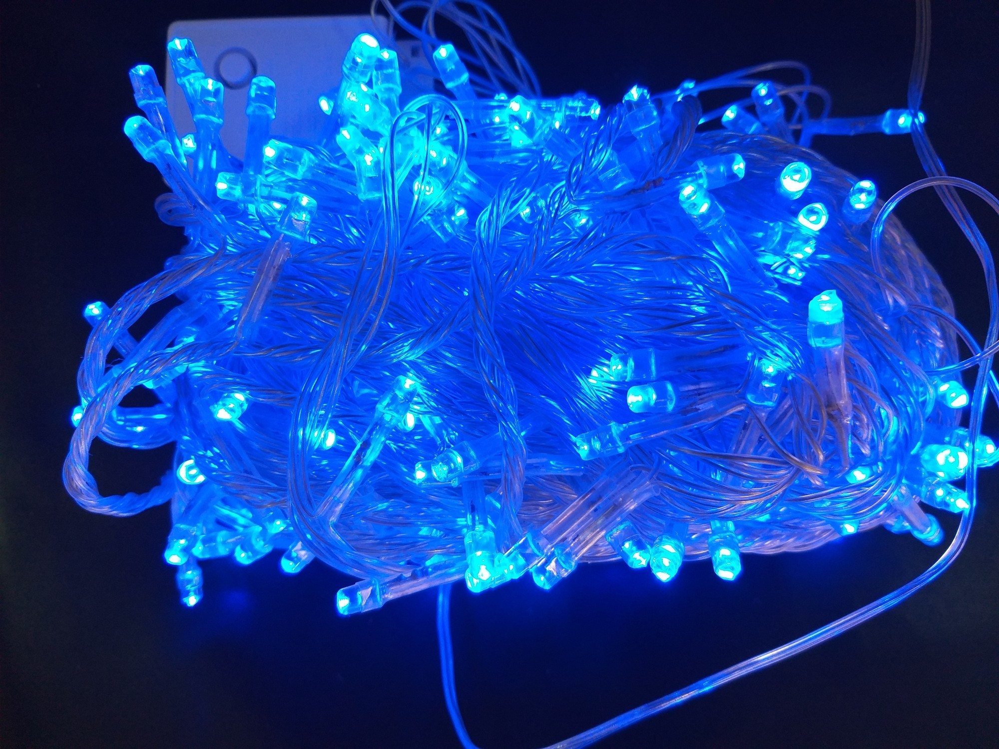 

Светодиодная гирлянда прозрачный провод 500 LED 35 м. Синий