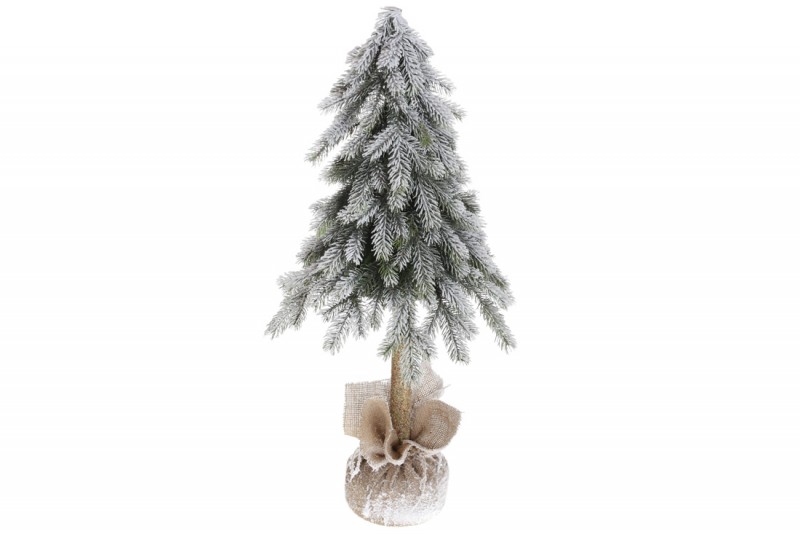 

Елка декоративная Bon заснеженная на высокой ножке в джутовом мешочке, 80см 122-154 (IR04845)