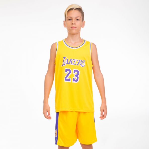 

Форма баскетбольная подростковая NB-Sport NBA LAKERS 23 BA-0563 M (8-10 лет) Желто-фиолетовая (IN06277)