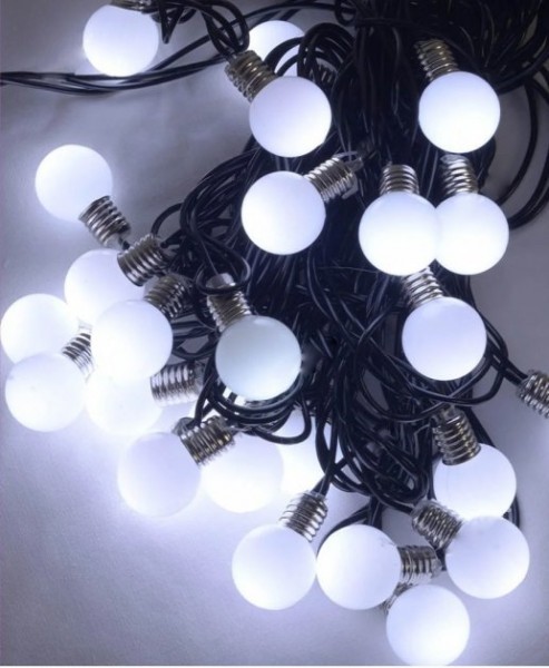 

Гирлянда Лампочки 18мм 20 LED 7м переходник белый SEZ 1362-03 (NAT06526)