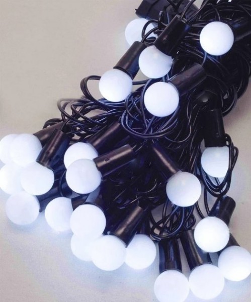 

Гирлянда Шарики 18мм 40 LED 7м переходник белый SEZ 1318-03 (NAT06522)