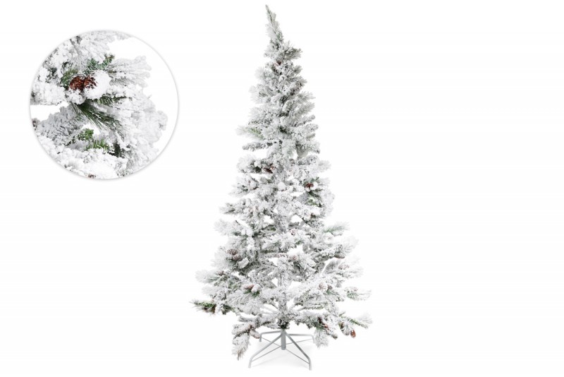 

Ель искусственная Bon заснеженная Калгари с шишками, 240см 907-118 (IR04902)