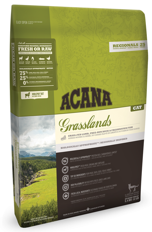 

Сухий корм Acana Grasslands Сat — для кішок на всіх стадіях життя,ягня 5.4 кг (a64254)