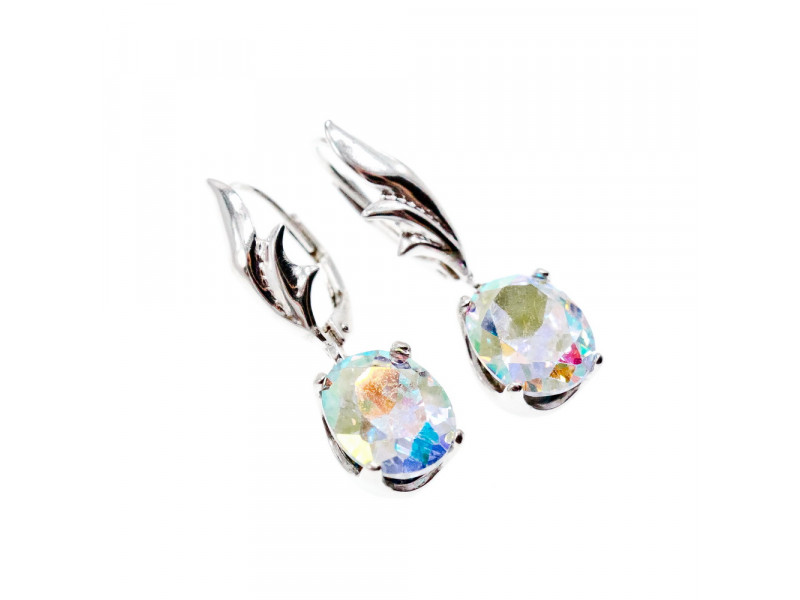 

Серебряные серьги с фианитом Настроение Sky Jewelry 003386