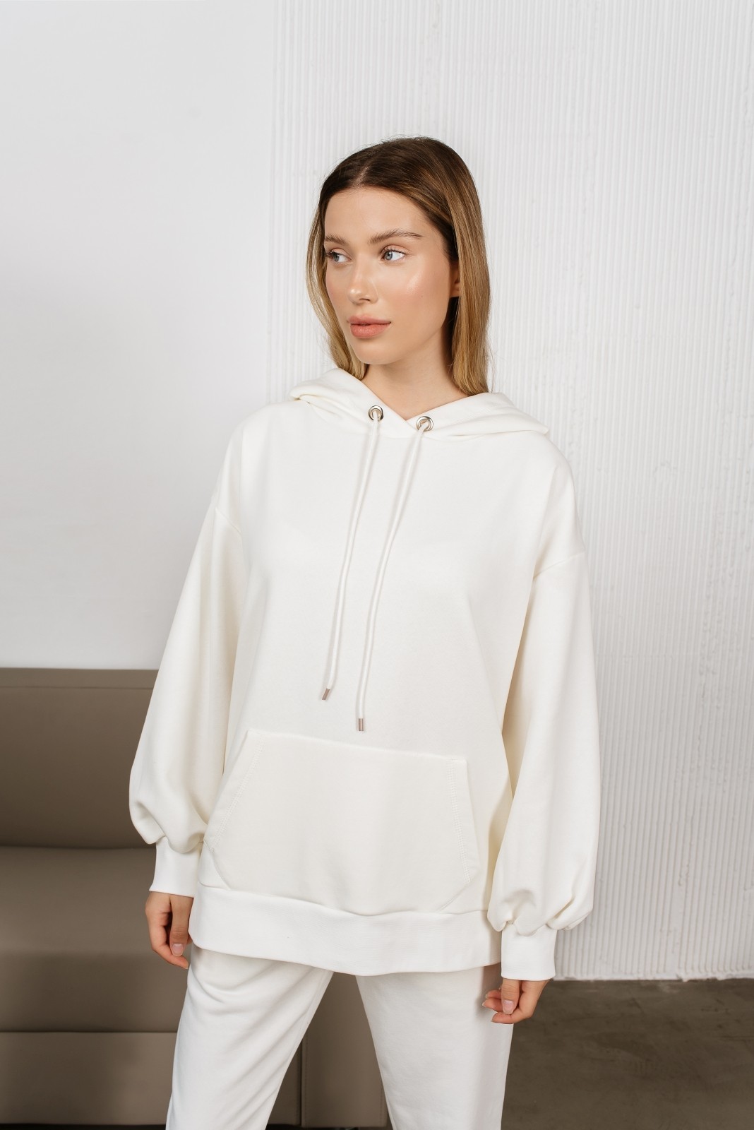 

Худи Dreha 1228-2 M-L Молочный