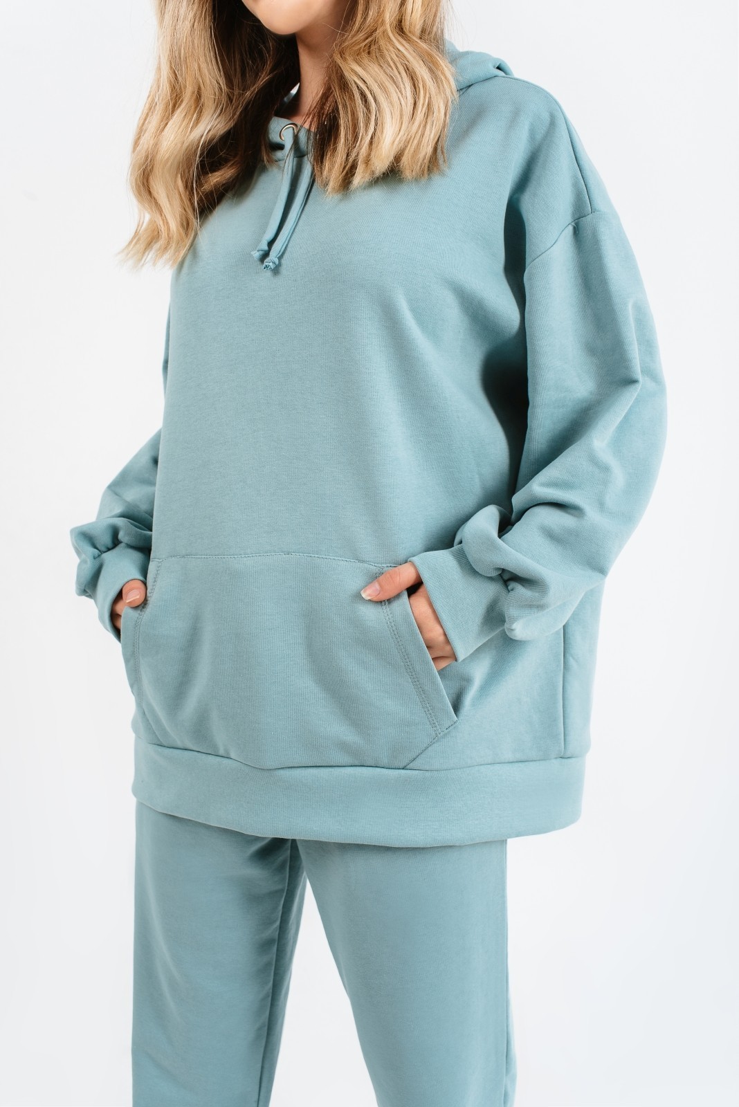 

Худи Dreha 1228-8 - Бирюзовый, Худи Dreha 1228-8 M-L Бирюзовый