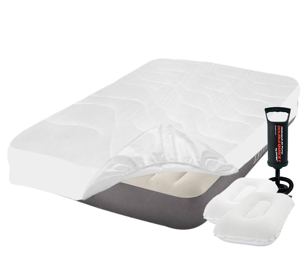 

Комплект: надувной матрас Intex 64103 Deluxe Single-High Airbed двухместный (152х203x25) бежевый с ручным насосом, двумя подушками и наматрасником (in-64103-3)