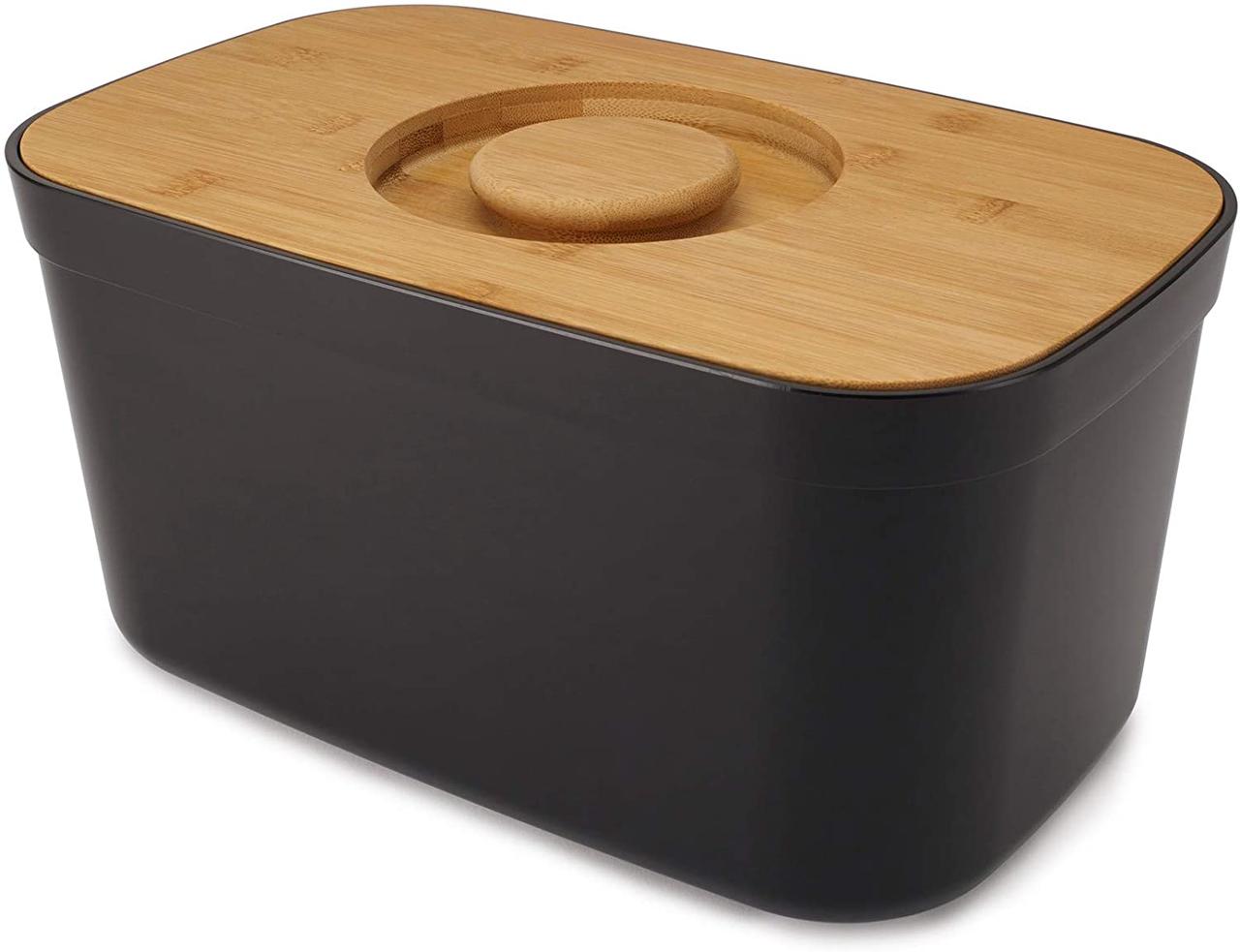 

Хлебница с крышкой Joseph Joseph Bread Bin 18x37x22 см черная