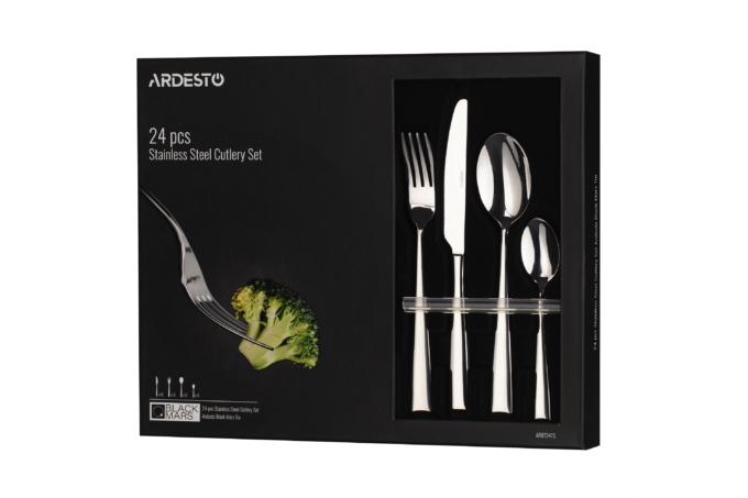 

Набір столових приборів Ardesto Black Mars Tia 24 пр.