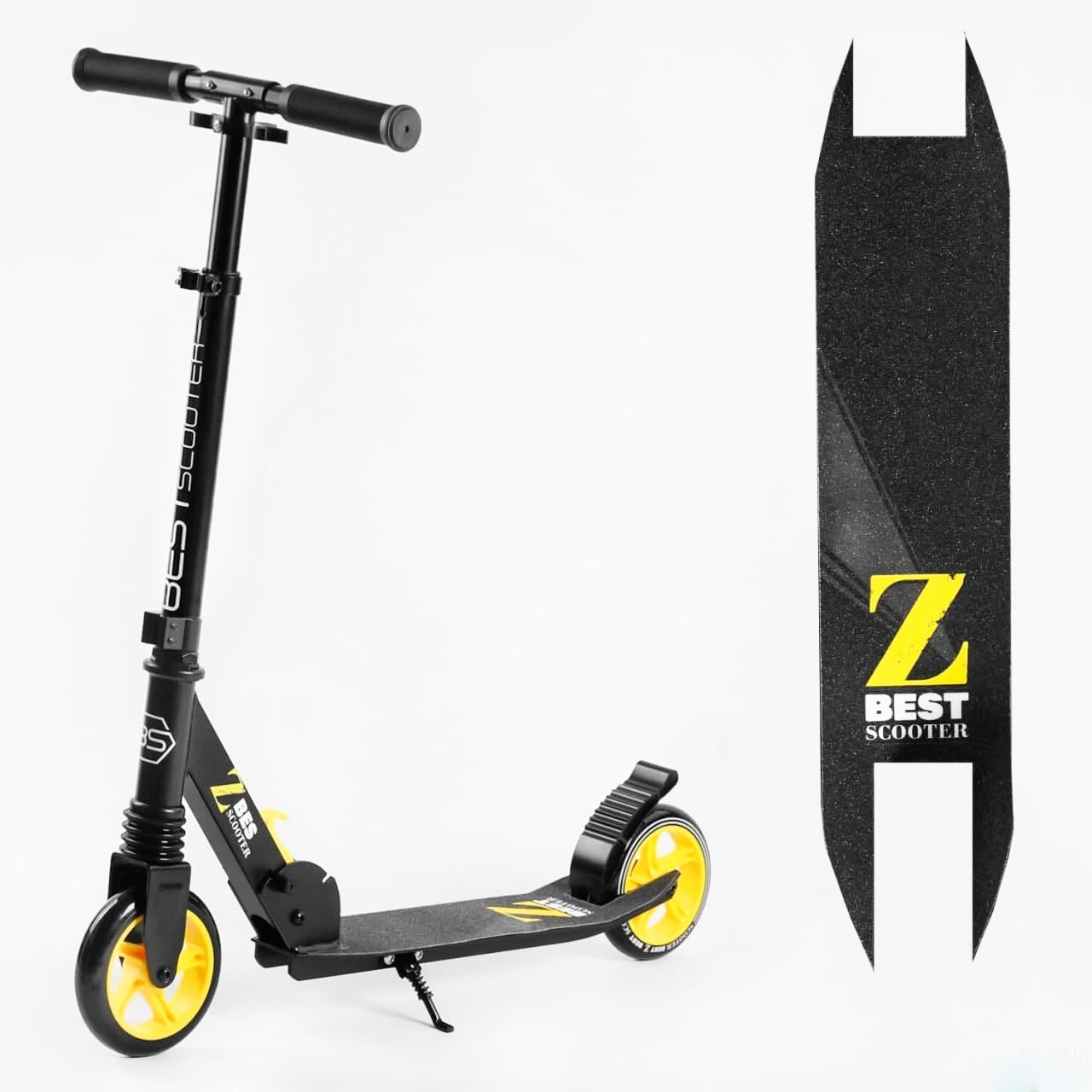

Детский самокат двухколесный Best Scooter чорний цвет