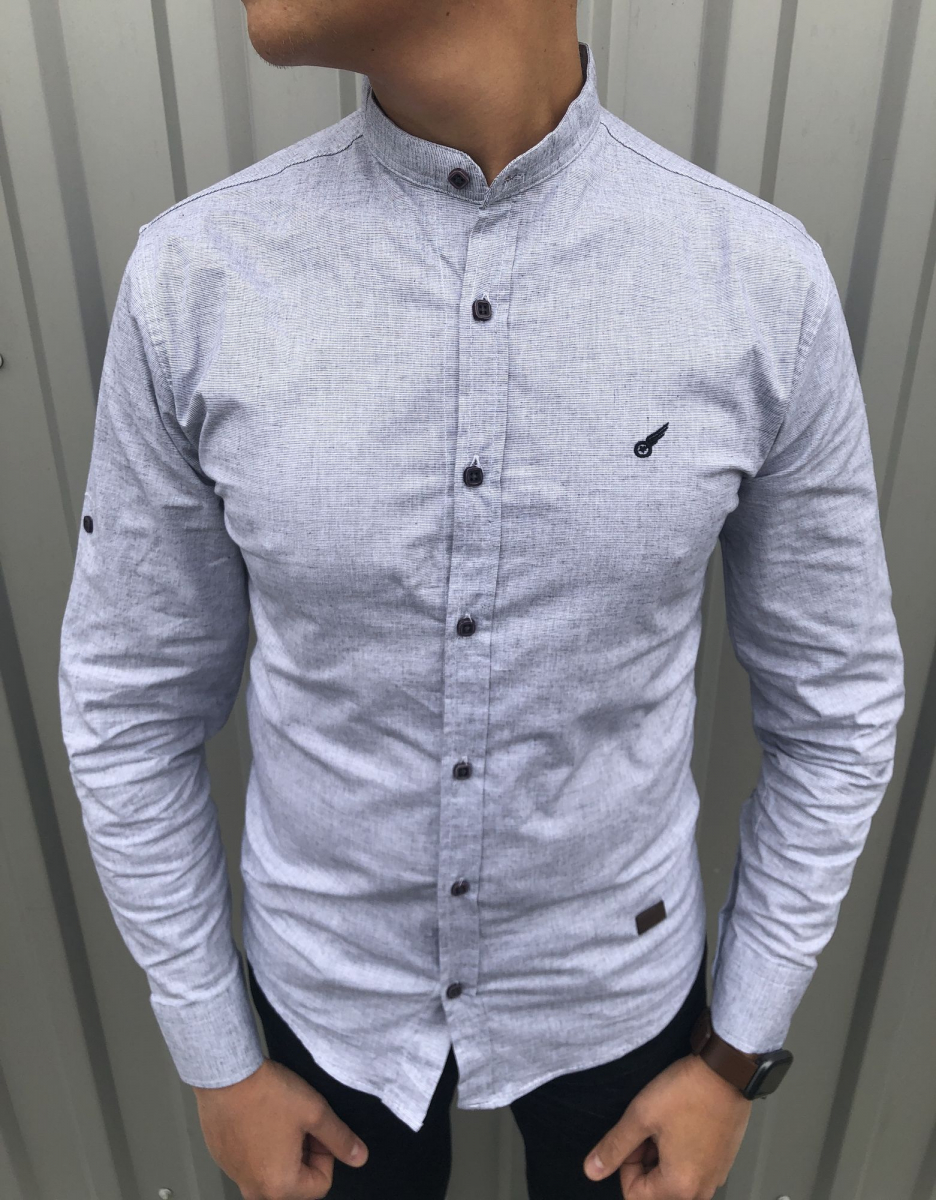 

Сорочка під лльон з стойкою FLY BOYS 0284 1 lite grey XXL Серый