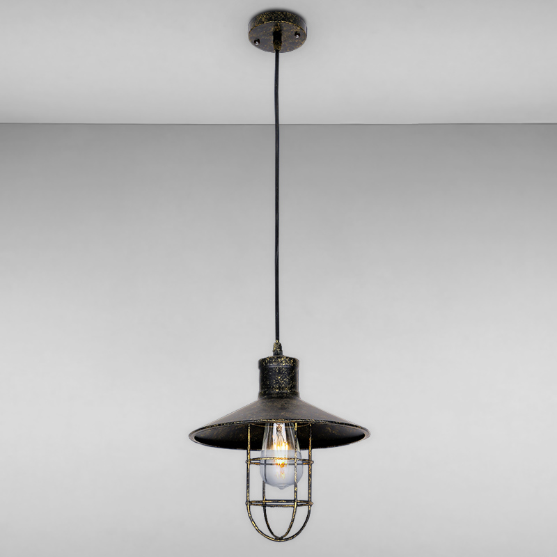 

Люстра підвісна Light House LS-16321-1 BK+GD чорна з золотом