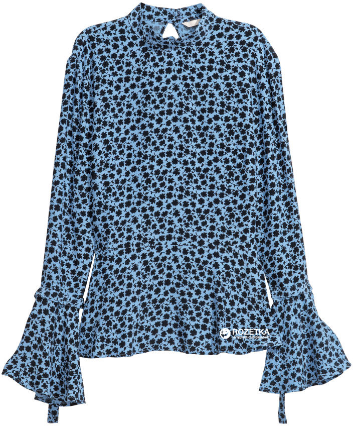 

Блузка H&M 0570339 34 Голубая в цветы