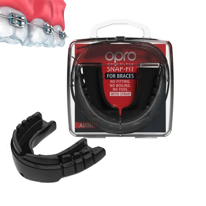 

Капа OPRO Snap-Fit FOR BRACES Black