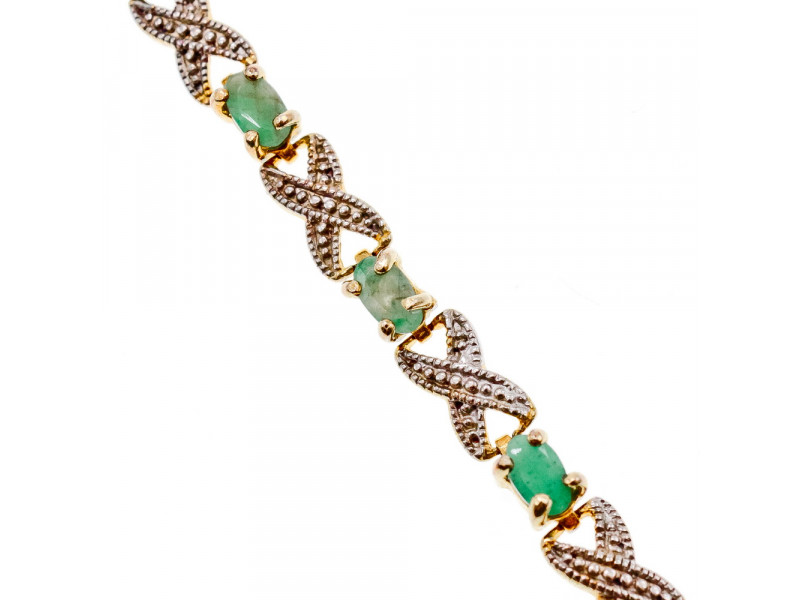 

Браслет позолота 925 проба с Перидотом Sky Jewelry 000325