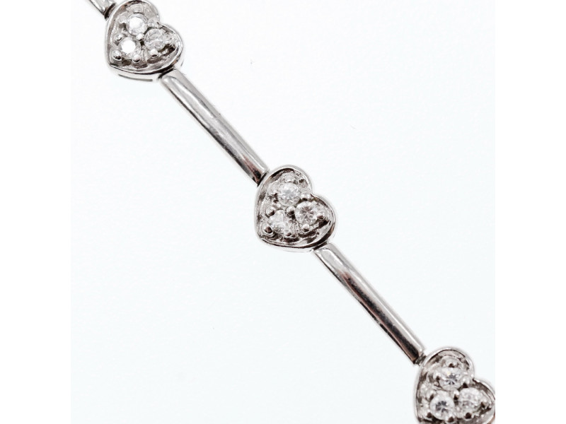 

Серебряный браслет 925 пробы *Сердце* с фианитами Sky Jewelry 000833