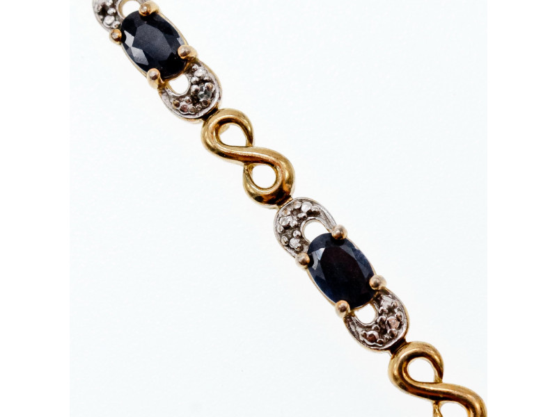 

Серебряный браслет в позолоте 925 пробы с камнем Шпинель Sky Jewelry 001061