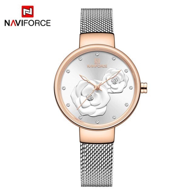 

Женские часы Naviforce NF5013 silver rose роза