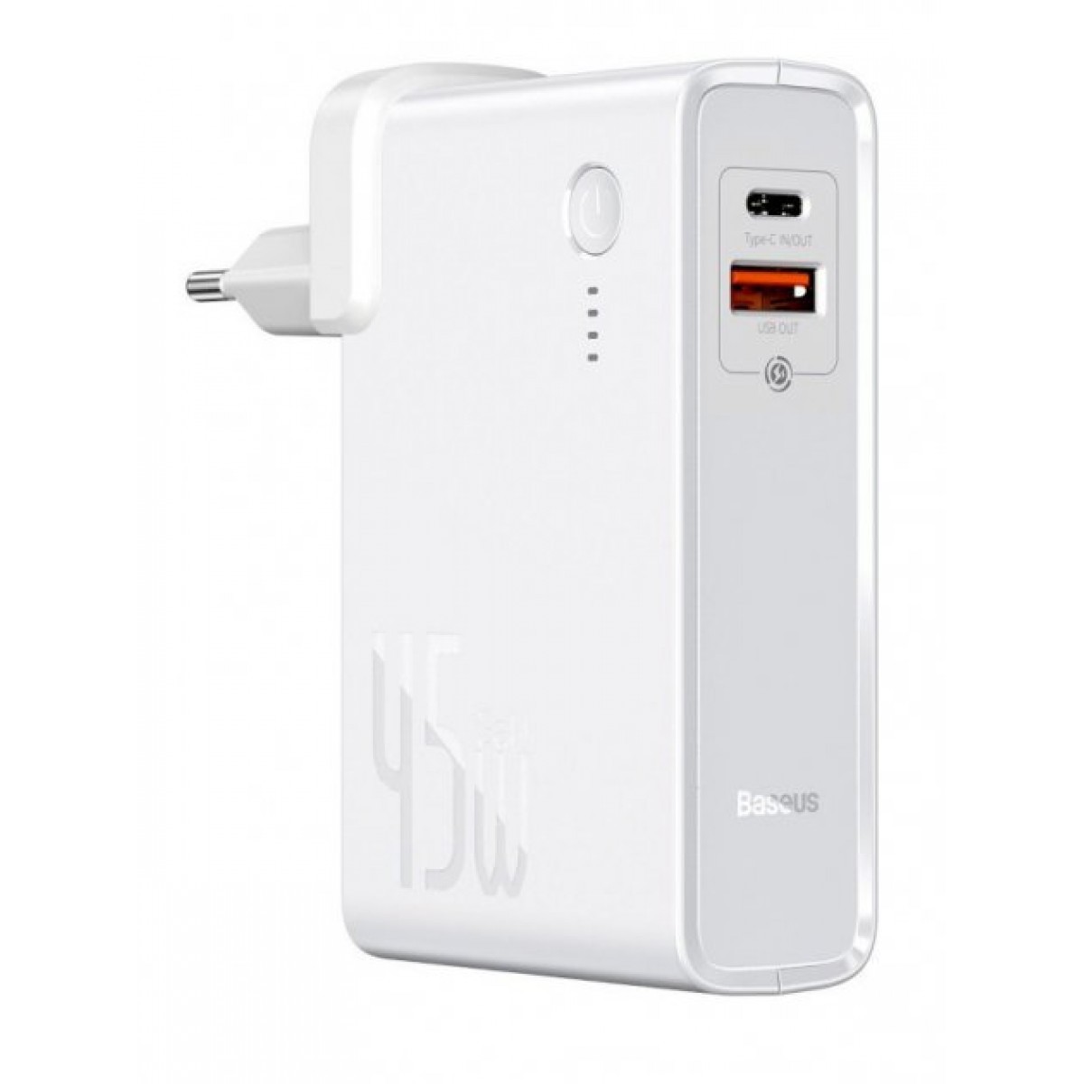 

Зарядное устройство Baseus 45W 10000 mAh 2в1 павербанк & зарядное устройство для MacBook/iPad/iPhone/Android white